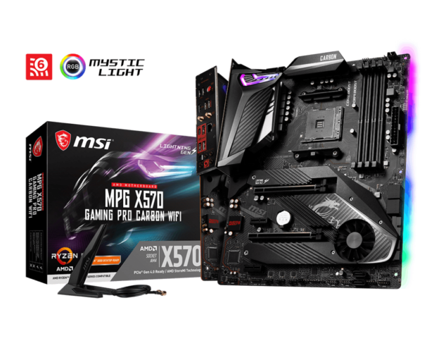 MSI MPG X570 GAMING PRO CARBON WIFI AMD AM4 ATX Gaming Motherboard