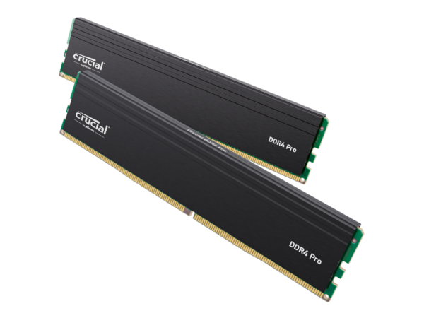 Crucial Pro 32GB Kit (2x16GB) DDR4-3200 UDIMM Desktop Gaming Memory RAM- Black