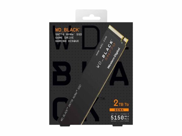 WD BLACK SN770 2TB Gaming Internal NVMe PCIe 4.0 SSD Solid State Drive SSD