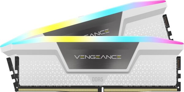 Corsair Vengeance RGB DDR5 32GB (2x16GB) 5600MHz C36 Intel Desktop Memory White