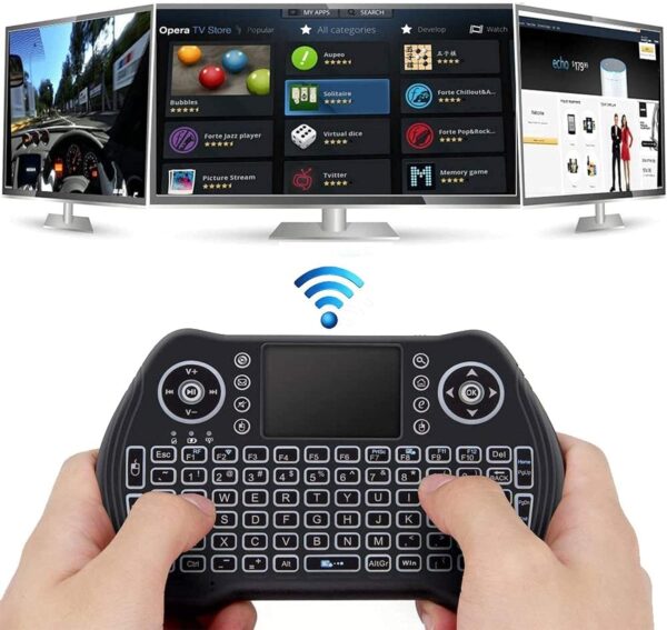 Wireless Mini Keyboard Remote Control Touchpad Mouse Combo Controller for Smart TV Android TV Box