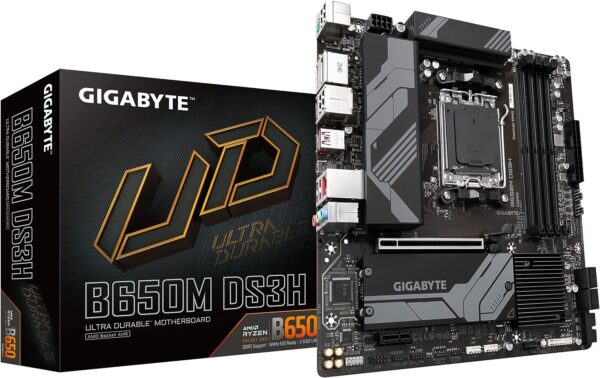Gigabyte B650M DS3H AMD AM5 Micro-ATX Desktop Gaming Motherboard