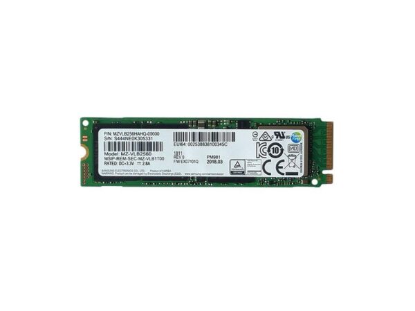Samsung PM981 256GB M.2 PCIe NVME Solid State Drive SSD MZVLB256HBHQ