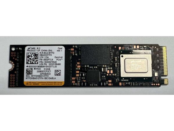 Crucial Micron M3400 512GB NVMe Solid State Drive PCI Express PCIe 4.0 SSD