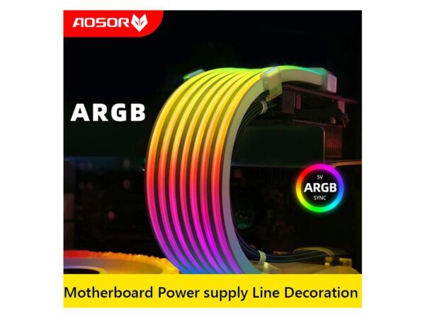 COOLMOON AOSOR AL300 Flexible Light Bar 24PIN Power 5V ARGB Aura Sync Strimer