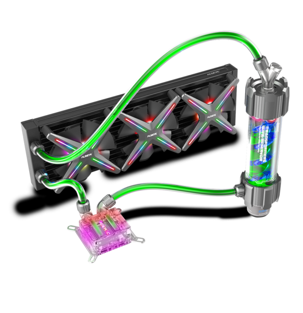 ALSEYE Xtreme WaterX360 Soft Tube Water Cooling Kit Cpu Cooler WaterBlock