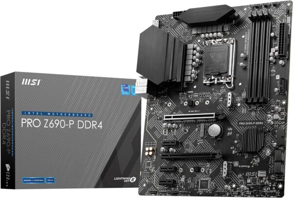MSI PRO Z690-P DDR4 LGA 1700 Intel Z690 SATA 6Gb/s ATX Intel Desktop Gaming Pc Motherboard