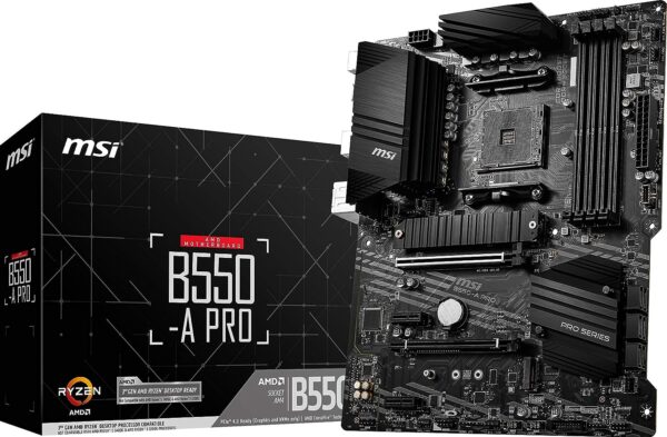 MSI PRO B550-A PRO AM4 AMD B550 SATA 6Gb/s USB 3.0 ATX Desktop Gaming AMD Motherboard