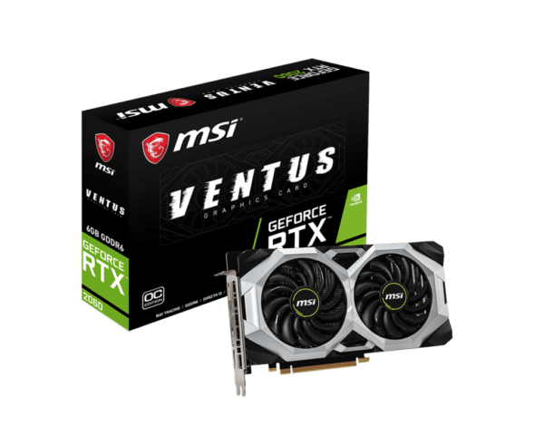 MSI GeForce RTX 2060 VENTUS 6GB GDDR6 OC Ray Tracing Gaming Graphics Card Gpu