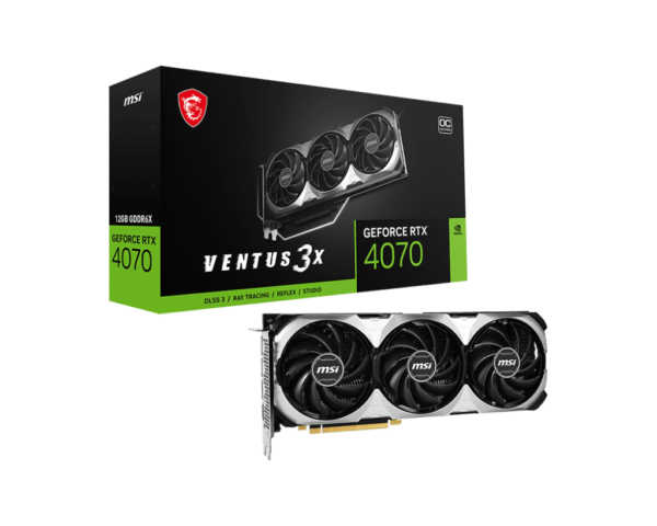 MSI NVIDIA GeForce RTX 4070 VENTUS 3X 12GB GDDR6X Graphics Card Gpu
