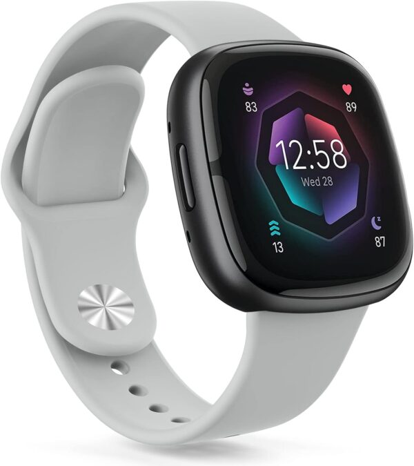 Silicone Bands Fitbit Versa 4,Fitbit Sense 2 ,Soft Straps Replacement Wristbands Versa 3 & Versa 4 / Sense & Sense 2 Smart Watch