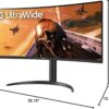 LG UltraWide QHD 34-Inch Curved Computer Monitor 34WQ73A-B, IPS with HDR 10 Compatibility, Built-In-KVM, and USB Type-C, Black