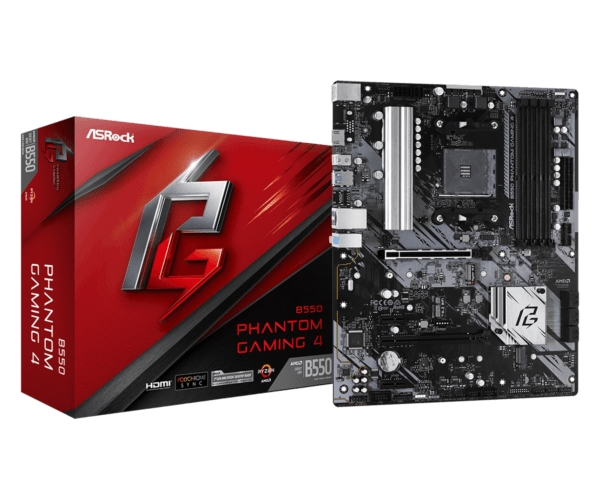 ASRock B550 Phantom Gaming 4 ATX DDR4 AM4 Motherboard