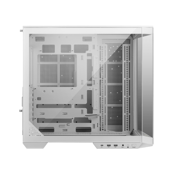 MSI MAG PANO 100L PZ Project Zero Premium Mid-Tower Tempered Glass Gaming PC Case White