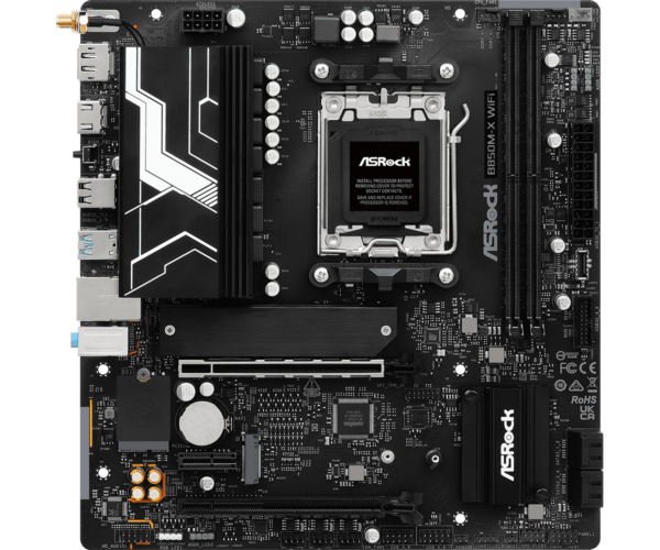 ASRock B850M-X WiFi AM5 AMD B850 SATA 6Gb/s Micro ATX Gaming Motherboard