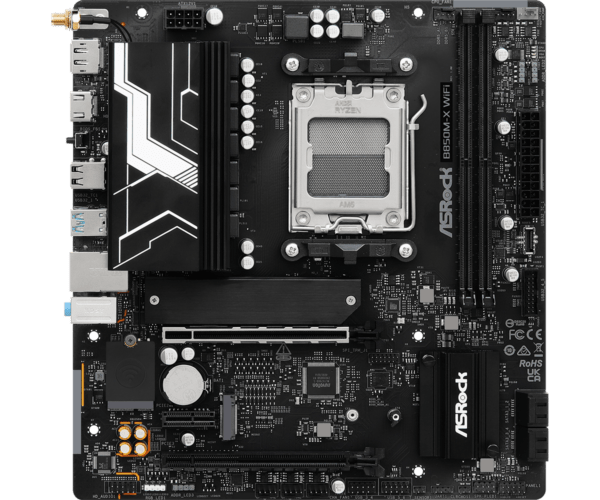 ASRock B850M-X WiFi AM5 AMD B850 SATA 6Gb/s Micro ATX Gaming Motherboard