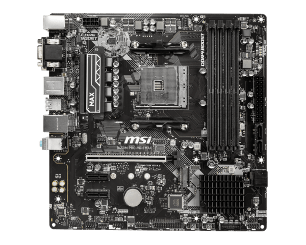MSI PRO B450M PRO-VDH MAX AM4 Micro ATX AMD Motherboard