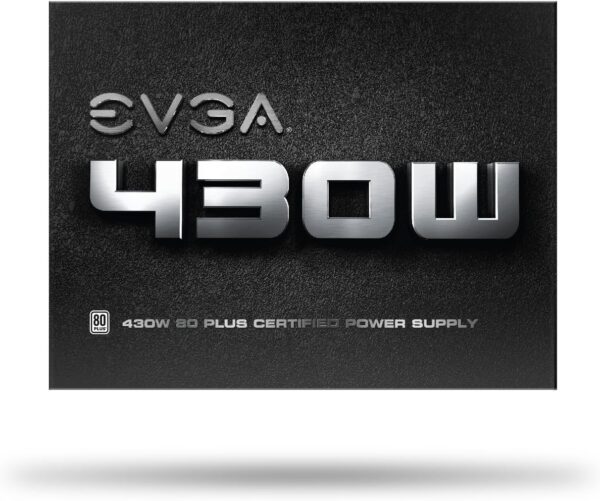 EVGA 430 W1, 80+ WHITE 430Watts,Power Supply 100-W1-0430-KR, Black