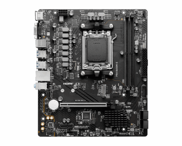 MSI PRO B650M-E DDR5 AMD AM5 MATX Motherboard.
