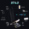 AC1200 PCIe WiFi Card for Gaming Desktop PC Bluetooth Dual Band Wireless Network Card For Gaming and Streaming