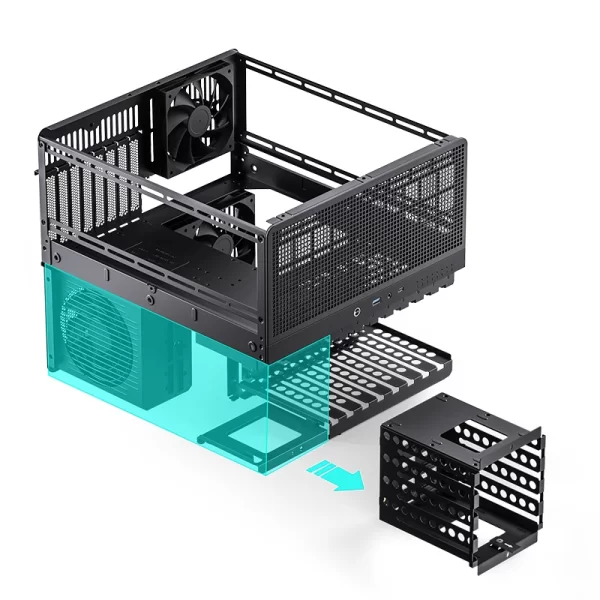 JONSBO N5 NAS, E-ATX,12HDD+4SSD Drive Bay GPU AI SERVER Storage Computer Pc Case