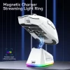 ATTACK SHARK X11 Lightweight Wireless Gaming Mouse with RGB Charging Dock,Tri-Mode-2.4G/USB-C Wired/BT,22K DPI for PC/Mac