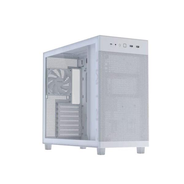 ASUS Prime AP303 Tempered Glass Compact ATX Gaming Case white