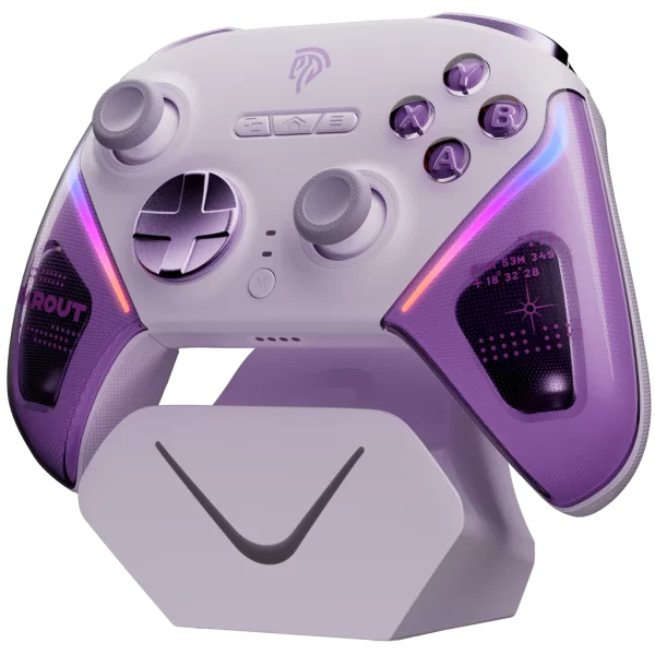 EasySMX D10 Wireless Game Controller TMR Anti-Drift Joysticks, Dual-Mode Triggers, 1000Hz Polling, Mechanical Buttons, RGB – Bluetooth Gamepad for PC/Switch/Switch2/iOS/Android with Charging Dock