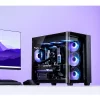 JONSBO TK-3 One-Piece Curved Glass ATX Mid Tower Gaming Pc Case Black