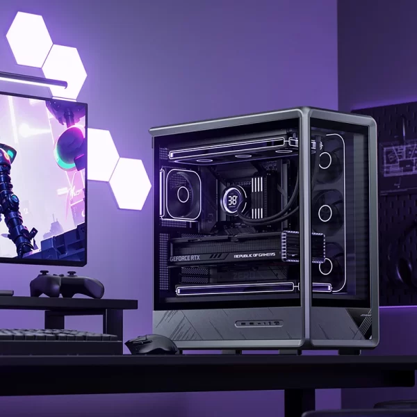 JONSBO D401 ATX Gaming PC Case Seaview Black.