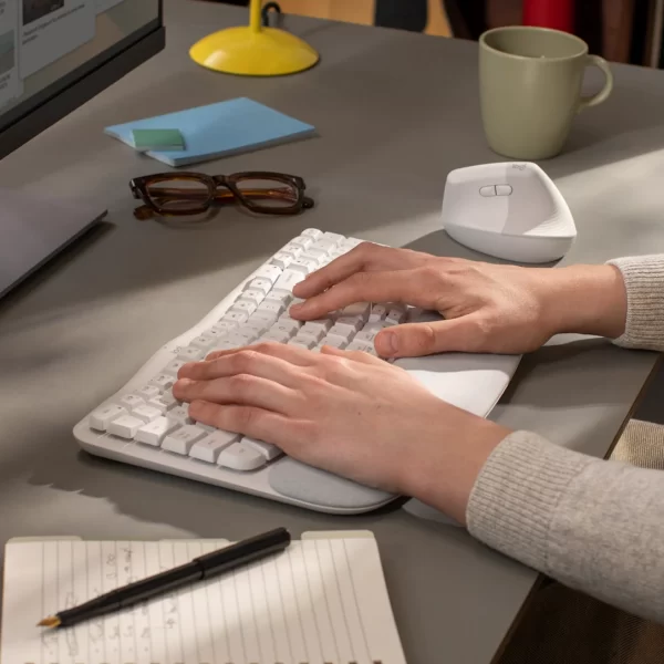 Logitech Wave Keys Wireless Ergonomic Keyboard (Off-White)