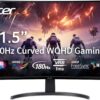 Acer Nitro EDB323QU Gaming 31.5" Curved WQHD 1440P 180Hz 1ms FreeSync Premium Gaming Monitor