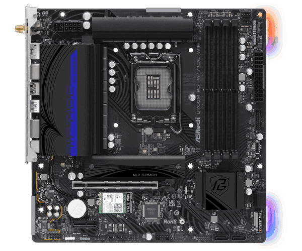 ASRock B760M PG Riptide WiFi Micro-ATX Gaming Motherboard