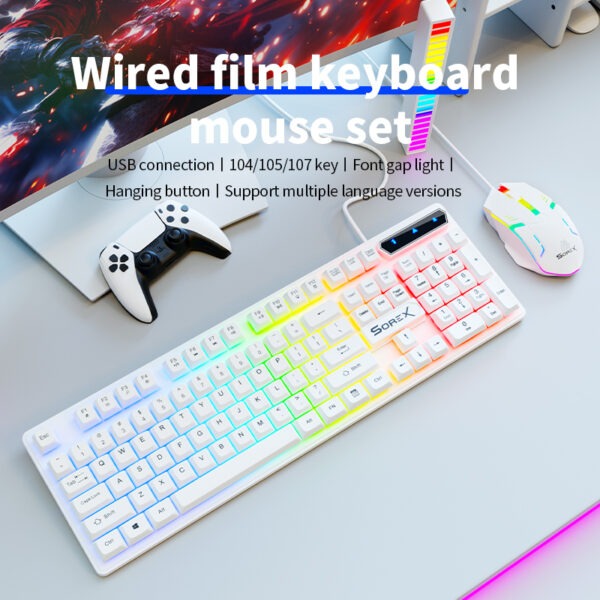 SOREX KM2025 Mechanical Wired Gaming Keyboard and Mouse Combo Rgb