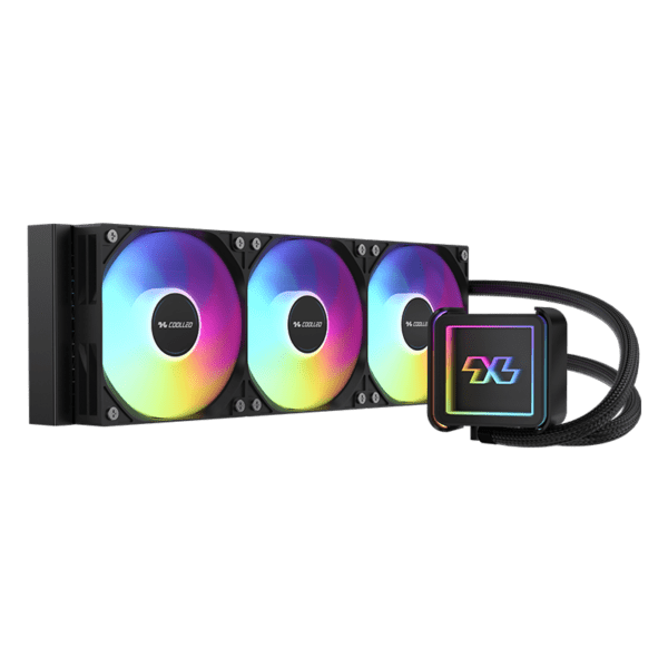 COOLLEO ICE Mirror 360 V2 TDP 300W ARGB AIO Liquid Cpu Cooler Black