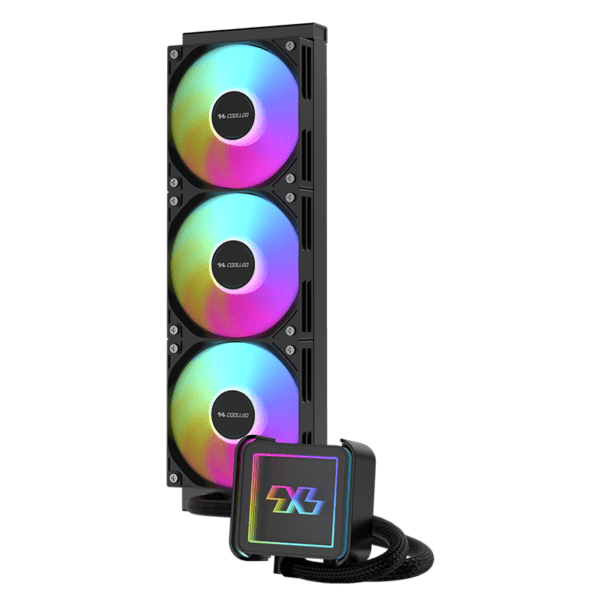 COOLLEO ICE Mirror 360 V2 TDP 300W ARGB AIO Liquid Cpu Cooler Black