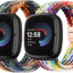 Fitbit Sense,Versa 3 4 Sports Smart Watch Strap Nylon Braided Loop Magnetic Buckle
