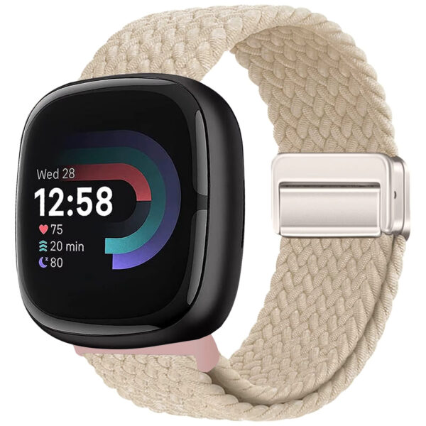 Fitbit Sense,Versa 3 4 Sports Smart Watch Strap Nylon Braided Loop Magnetic Buckle